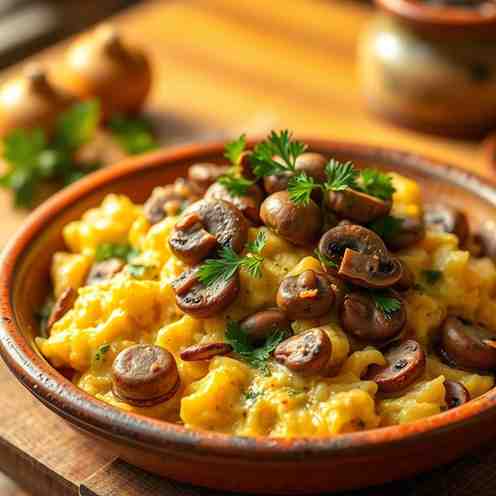 Best Scrambled Eggs Recipe - Spanish Mushroom Revuelto